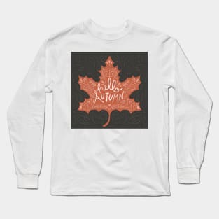 Hello Autumn Leaf Long Sleeve T-Shirt